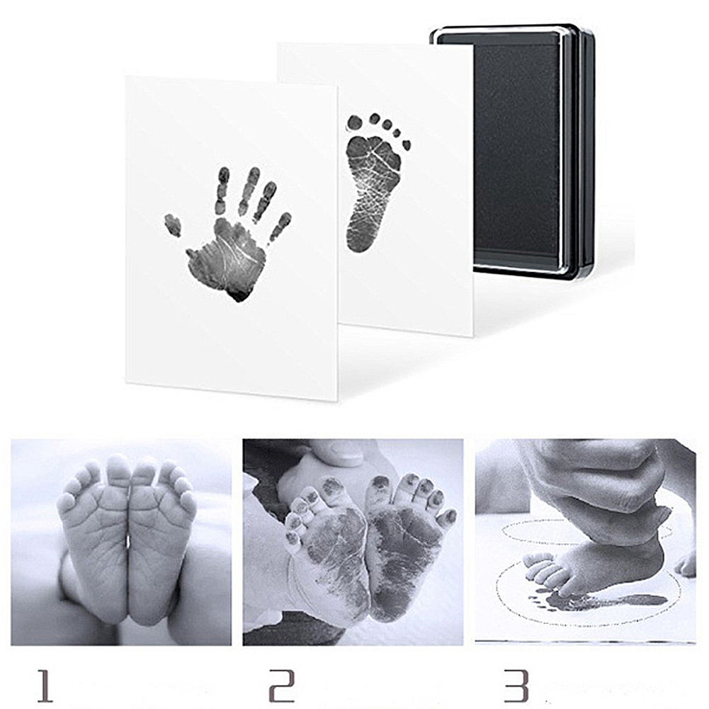 Footprint Ink Kit - Non-Toxic Handprint Imprint Kit, Impressão Lembranças,