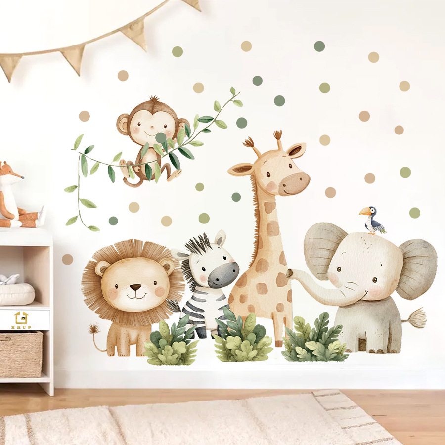 Baby Nursery Elephant - Boho floresta animais adesivos de parede