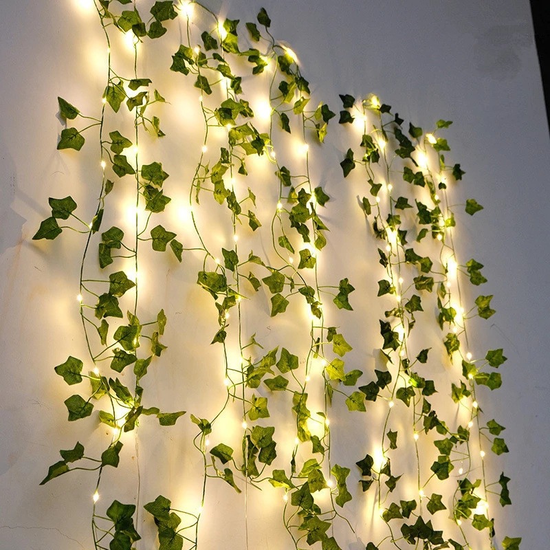 Baby Nursery Light - Luzes de Cordão de Folhas Verdes