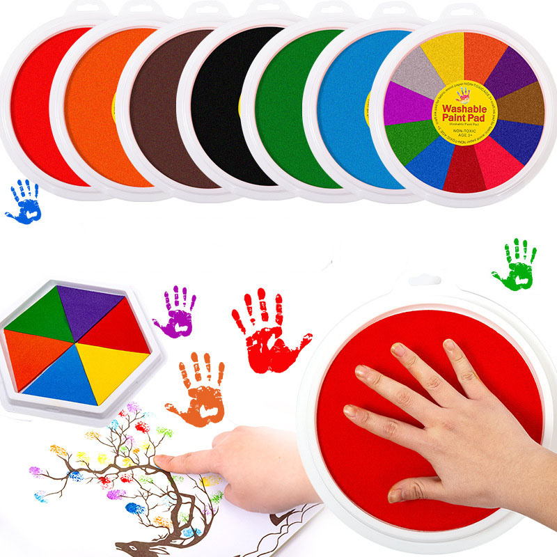 Footprint Ink Kit - 5 Almofadas de Tinta Redondas Grandes