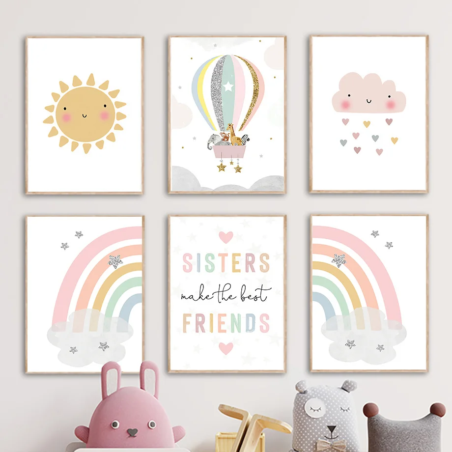 Baby Nursery Elephant - Pôsteres e impressões nórdicas de girafa,