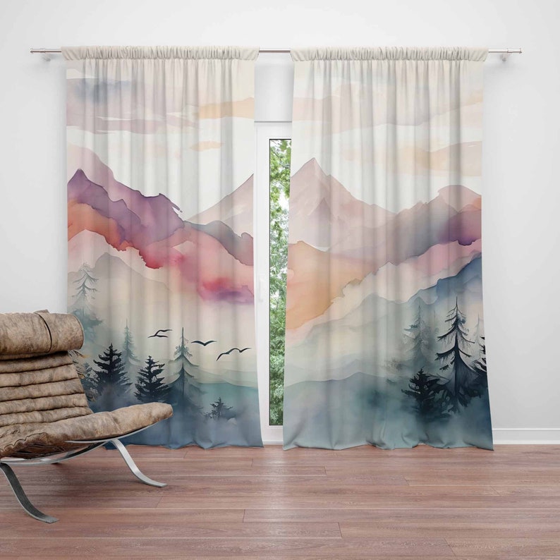 Baby Nursery Curtains - Cortina de berçário de floresta de