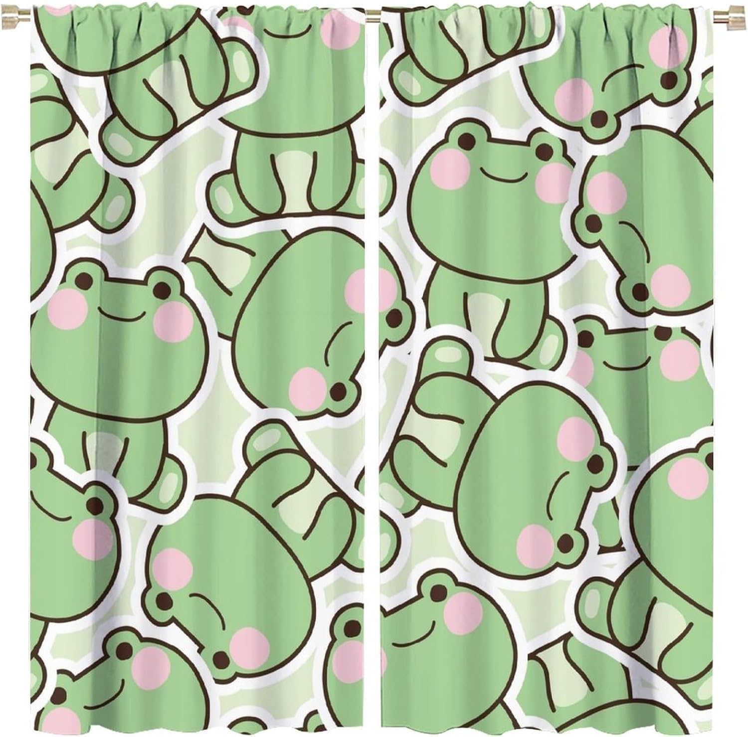 Baby Nursery Curtains - Cortinas com Padrão de Sapo Verde