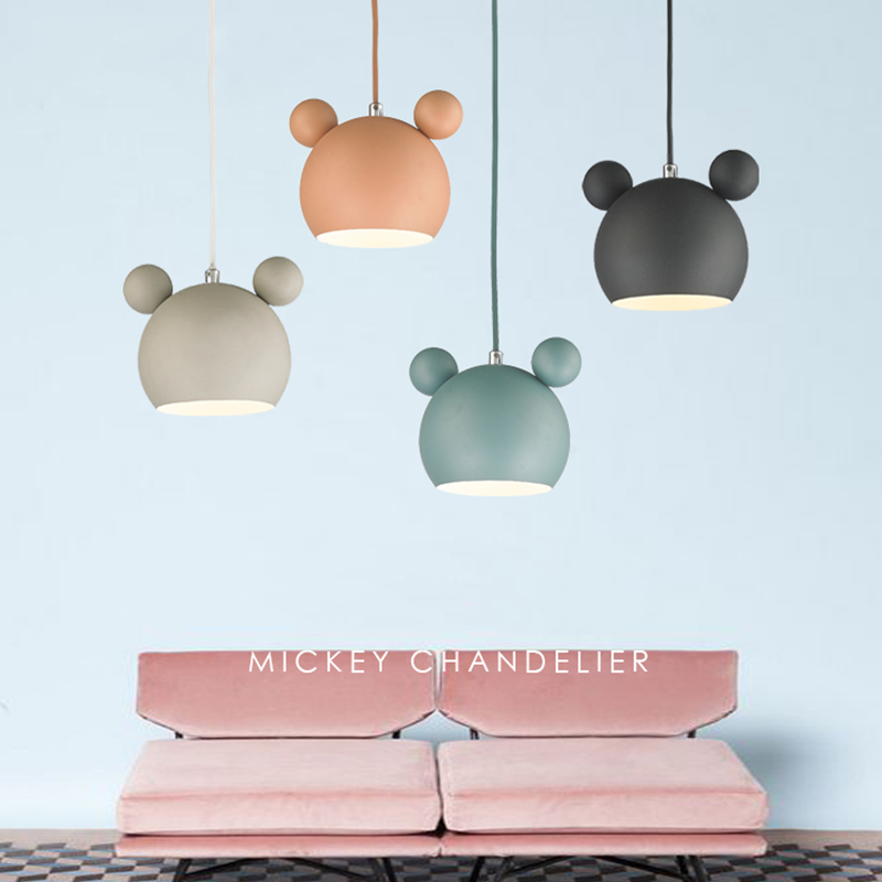 Baby Nursery Light - Moderno mickey luzes pingente de ferro