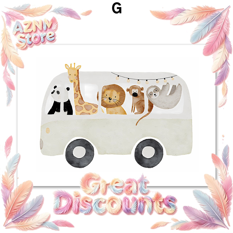 Baby Nursery Animal Prints - Pôsteres e Impressões de Animais Boho: