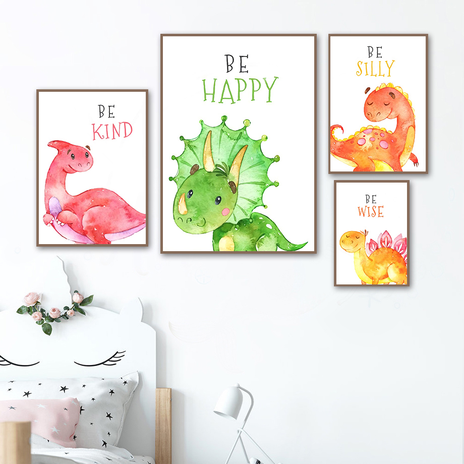 Baby Boy Nursery Quotes - Dinossauro dos desenhos animados citações arte