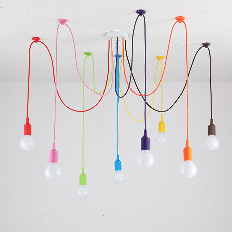 Baby Nursery Chandelier - Lustre de aranha colorido para crianças,