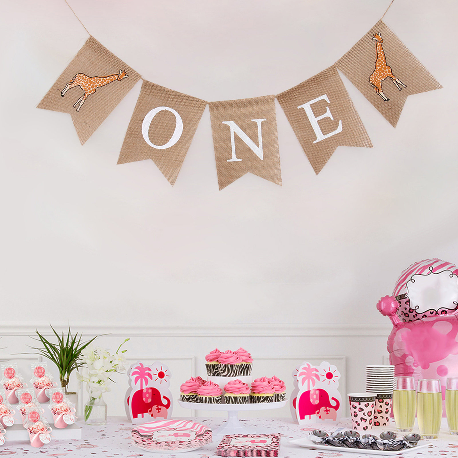 Baby Nursery Garland - Guirlanda de Linho com Estampa de