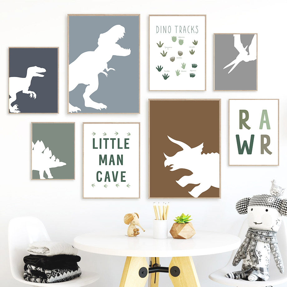 Baby Boy Nursery Quotes - Dinossauro Jurássico Tyrannosaurus Rex Triceratops Citações