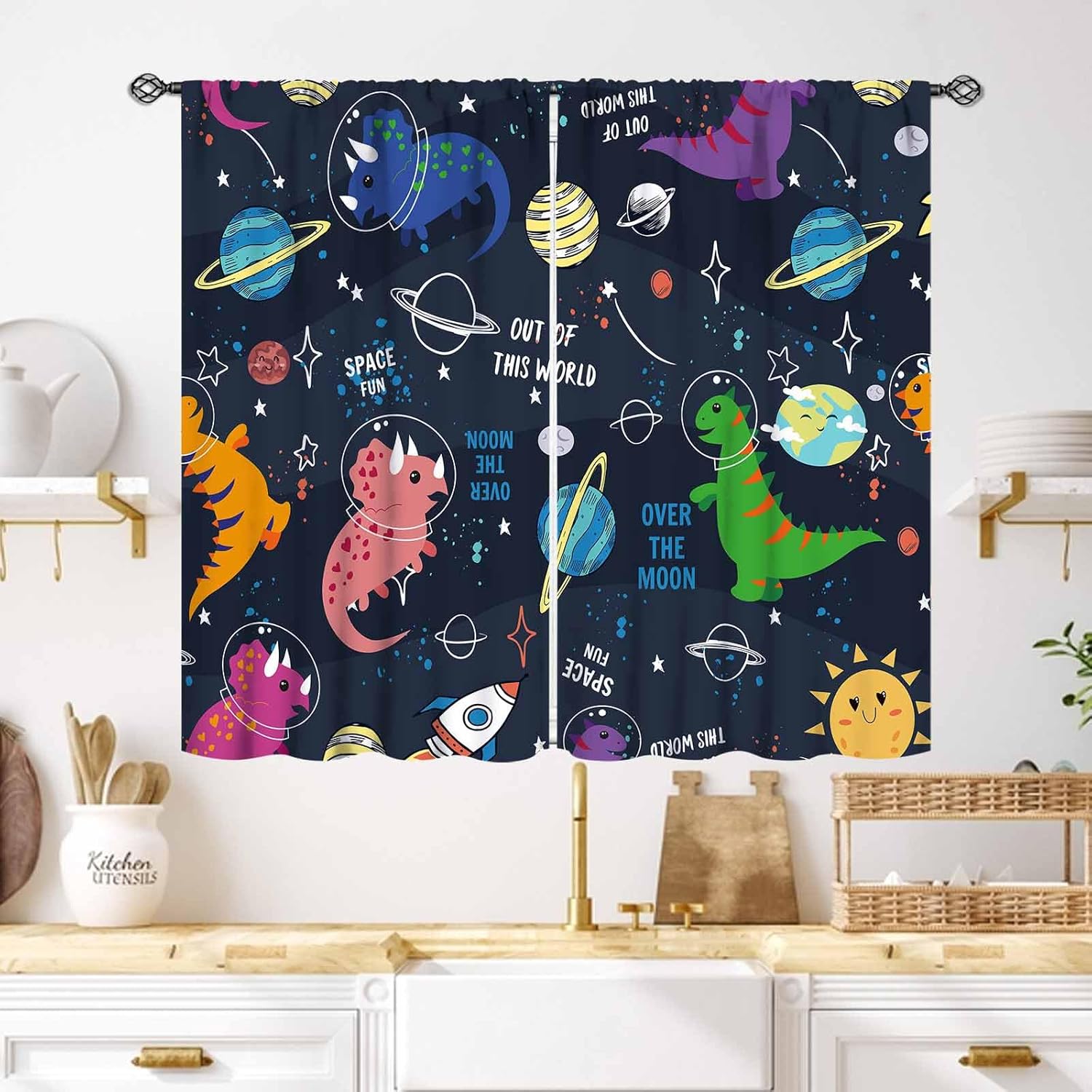 Baby Nursery Themes Boy - Cortinas de dinossauro para quarto de