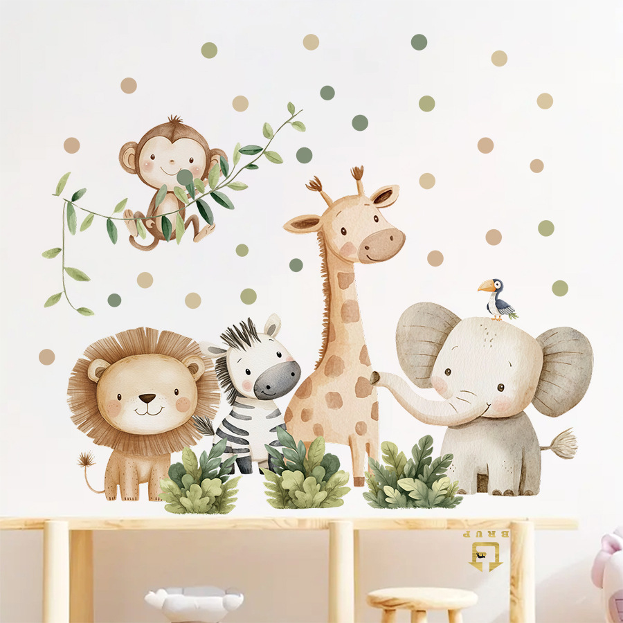 Boho floresta animais adesivos - Baby Nursery Elephant avaliação e preço