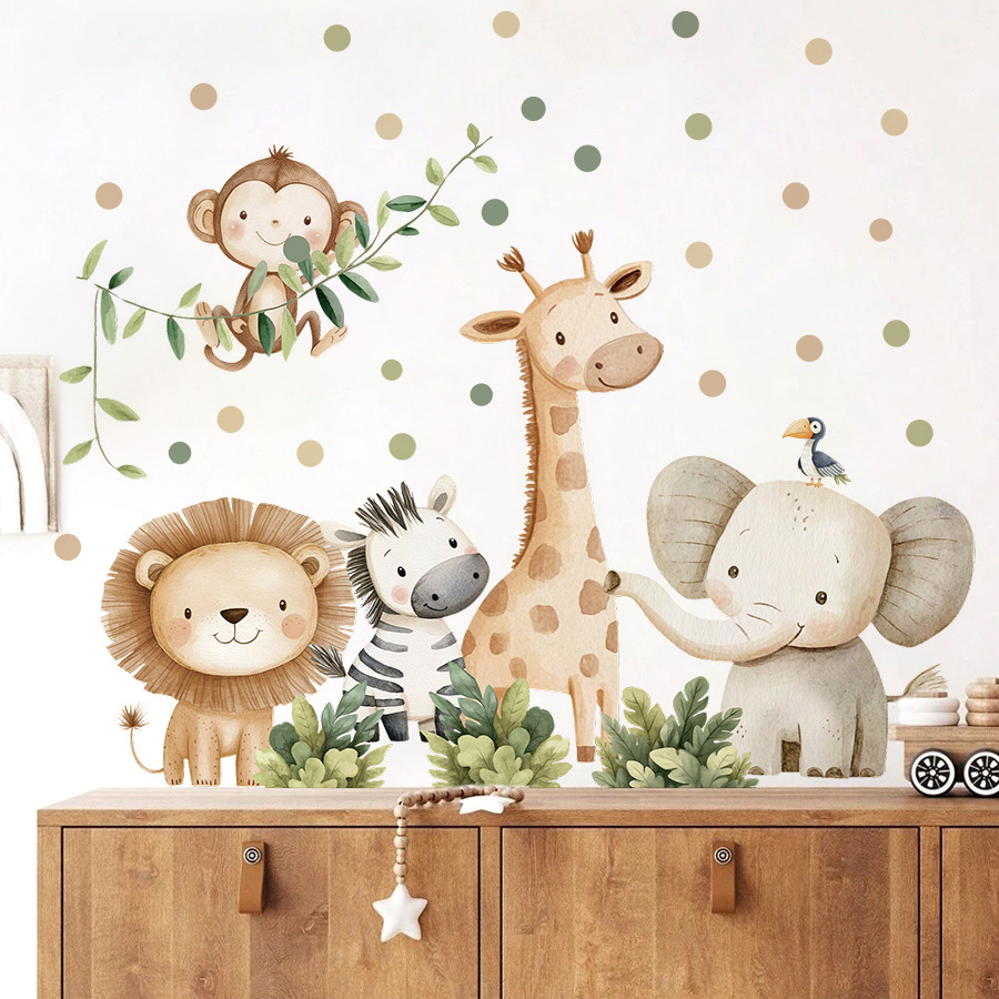 Boho floresta animais adesivos - Baby Nursery Elephant avaliação e preço