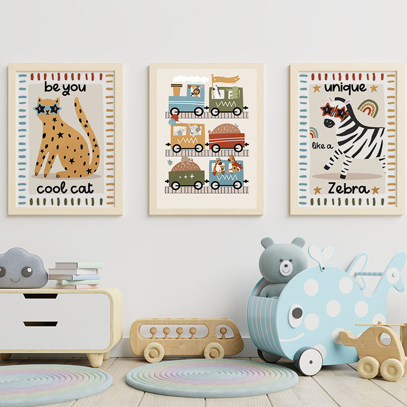 Arte de Parede Engraçada com A - Baby Nursery Animal Prints avaliação e preço