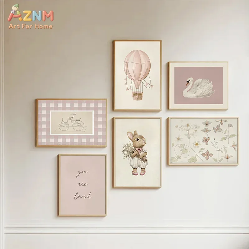 AZNM Boho Bunny Hot Air Balloo - Baby Nursery Vintage Decor avaliação e preço