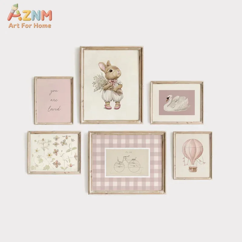 AZNM Boho Bunny Hot Air Balloo - Baby Nursery Vintage Decor avaliação e preço