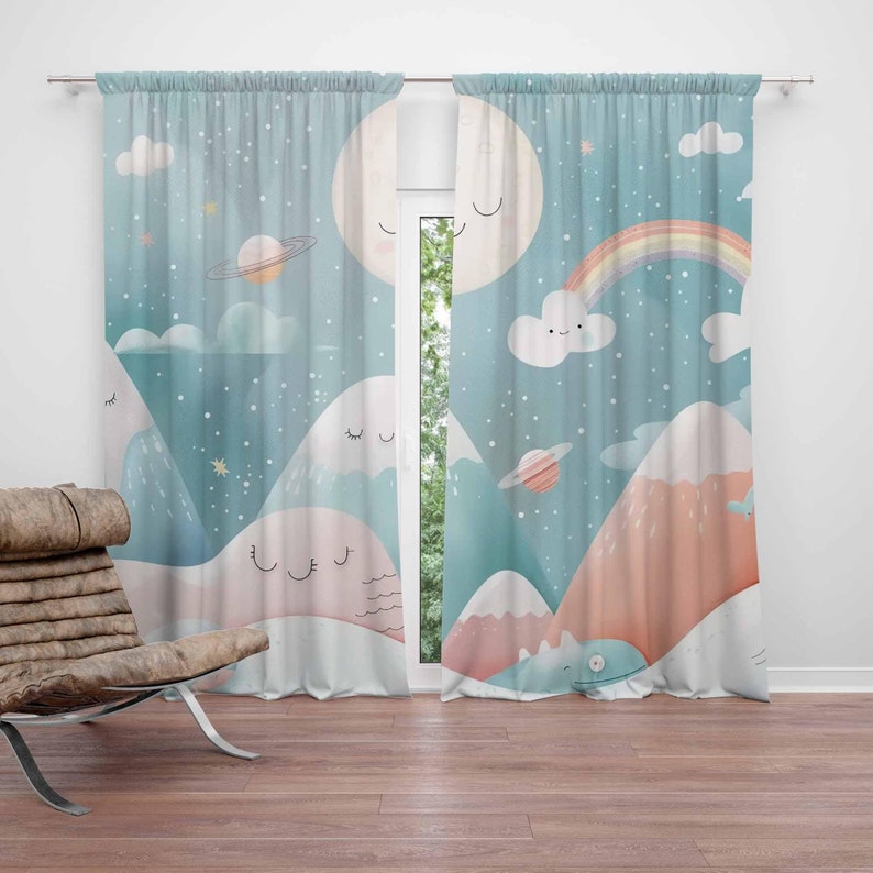 Montanha arco-íris cortinas do - Baby Nursery Curtains avaliação e preço