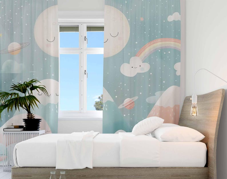 Montanha arco-íris cortinas do - Baby Nursery Curtains avaliação e preço