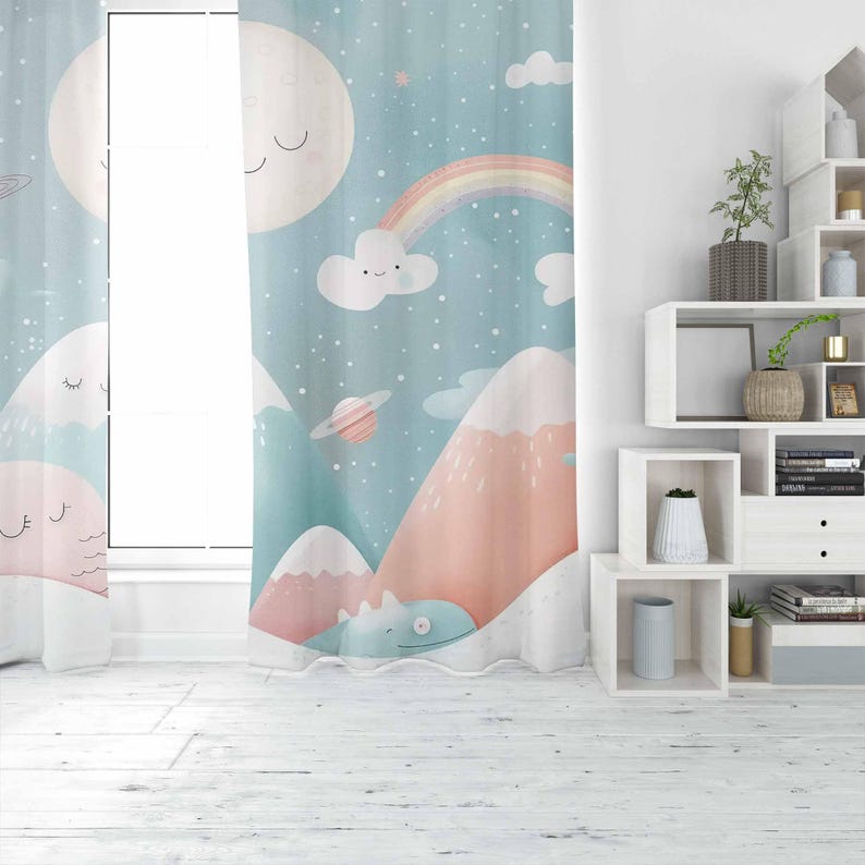 Montanha arco-íris cortinas do - Baby Nursery Curtains avaliação e preço
