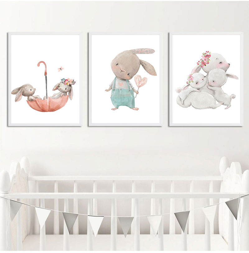 1PC Impressão de Arte Decorati - Baby Nursery Animal Prints avaliação e preço