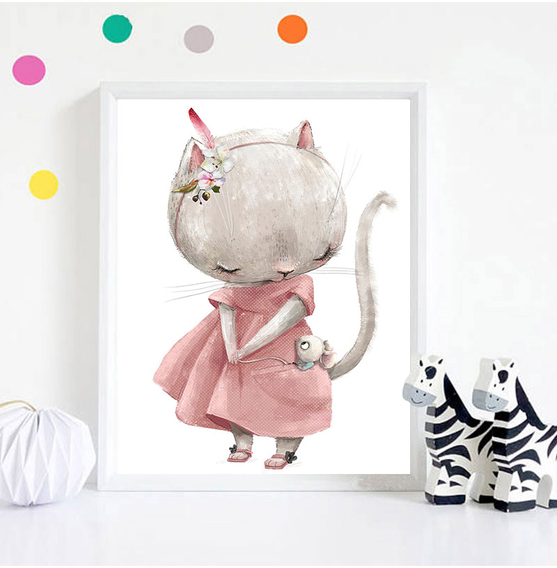 1PC Impressão de Arte Decorati - Baby Nursery Animal Prints avaliação e preço