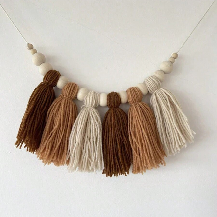 Boho algodão borla guirlanda d - Baby Nursery Garland avaliação e preço