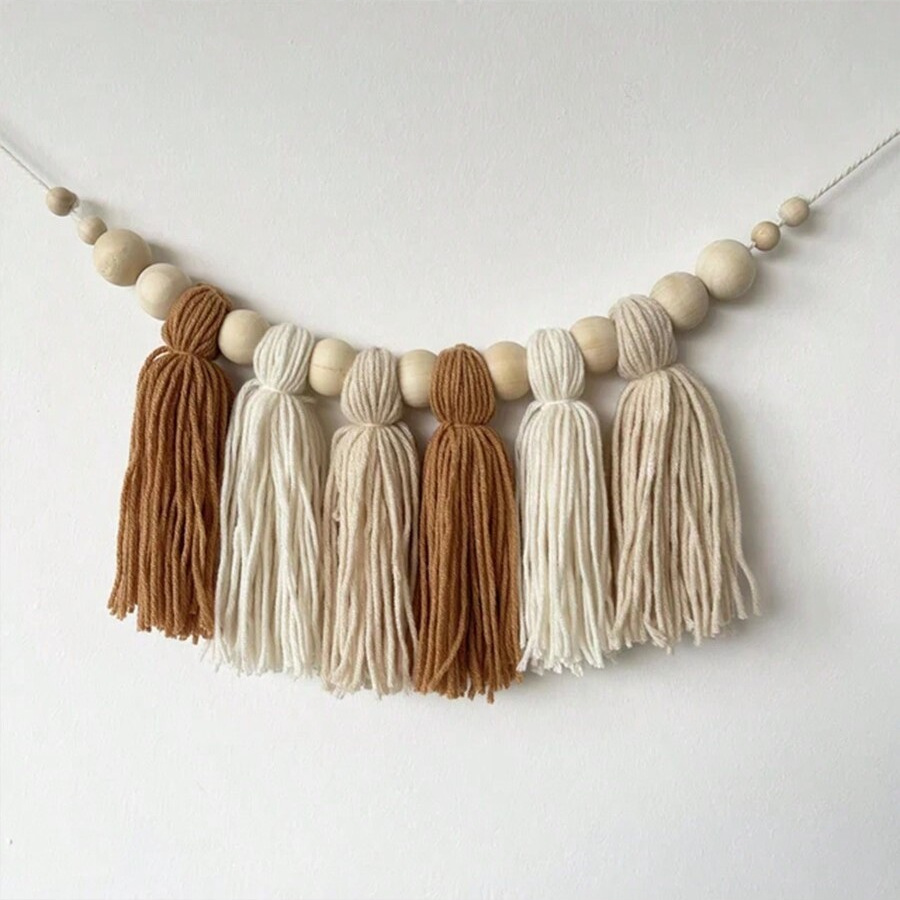 Boho algodão borla guirlanda d - Baby Nursery Garland avaliação e preço