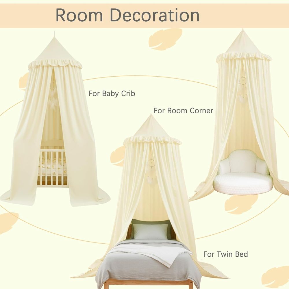 Tenda Suspensa Redonda para Ca - Baby Nursery Curtains avaliação e preço