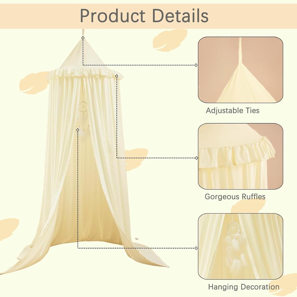 Tenda Suspensa Redonda para Ca - Baby Nursery Curtains avaliação e preço