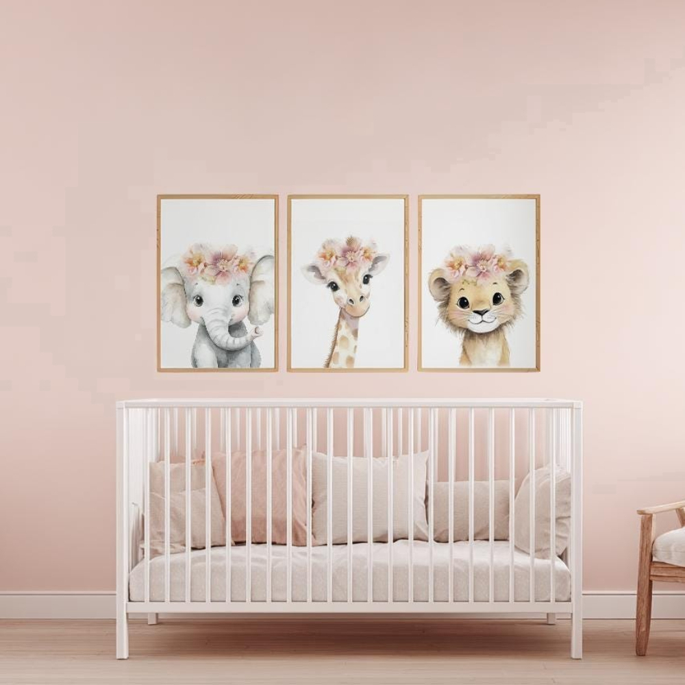 Conjunto de Arte de Parede par - Baby Nursery Elephant avaliação e preço