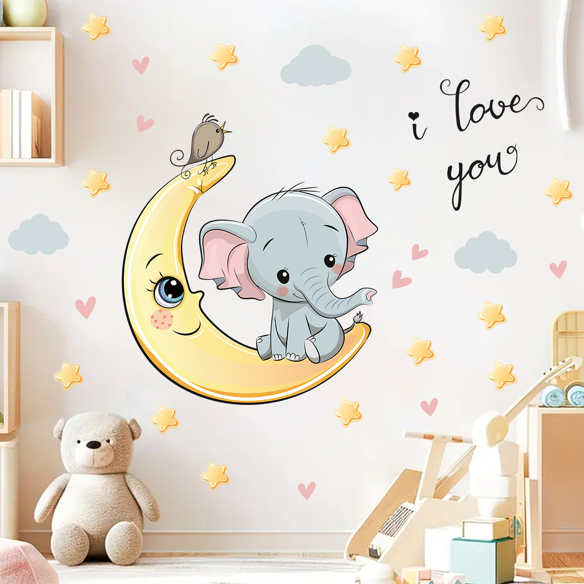 Lua dos desenhos animados boa  - Baby Nursery Elephant avaliação e preço