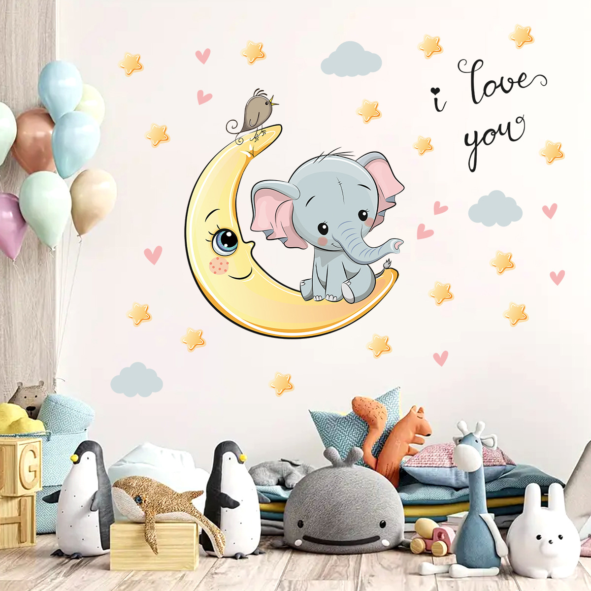 Lua dos desenhos animados boa  - Baby Nursery Elephant avaliação e preço
