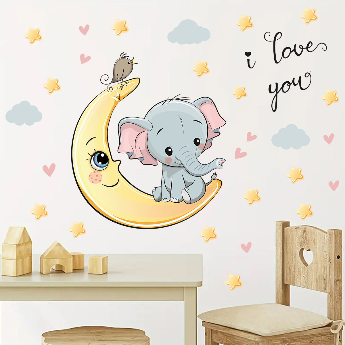 Lua dos desenhos animados boa  - Baby Nursery Elephant avaliação e preço