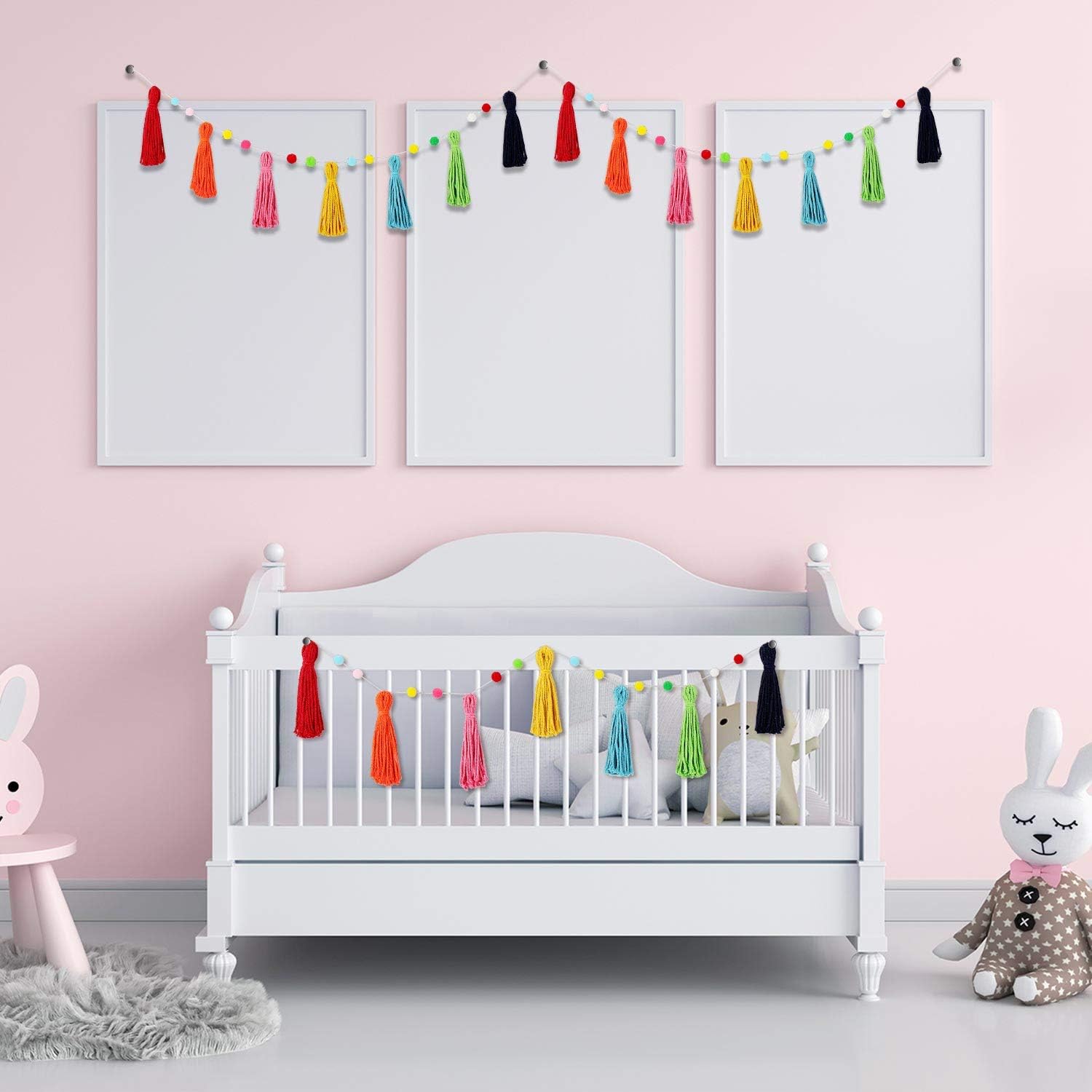 3 pçs colorido arco-íris boho  - Baby Nursery Garland avaliação e preço