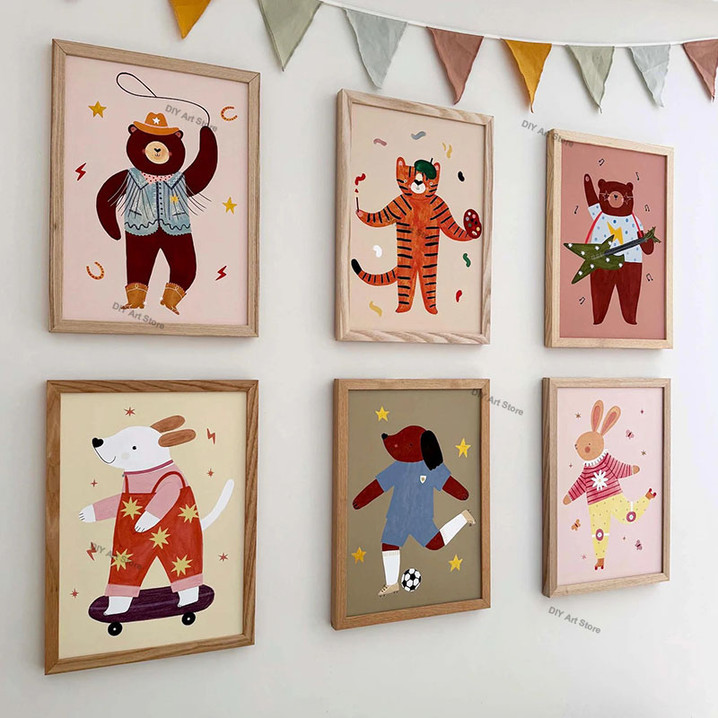 Arte de Parede Divertida com A - Baby Nursery Animal Prints avaliação e preço
