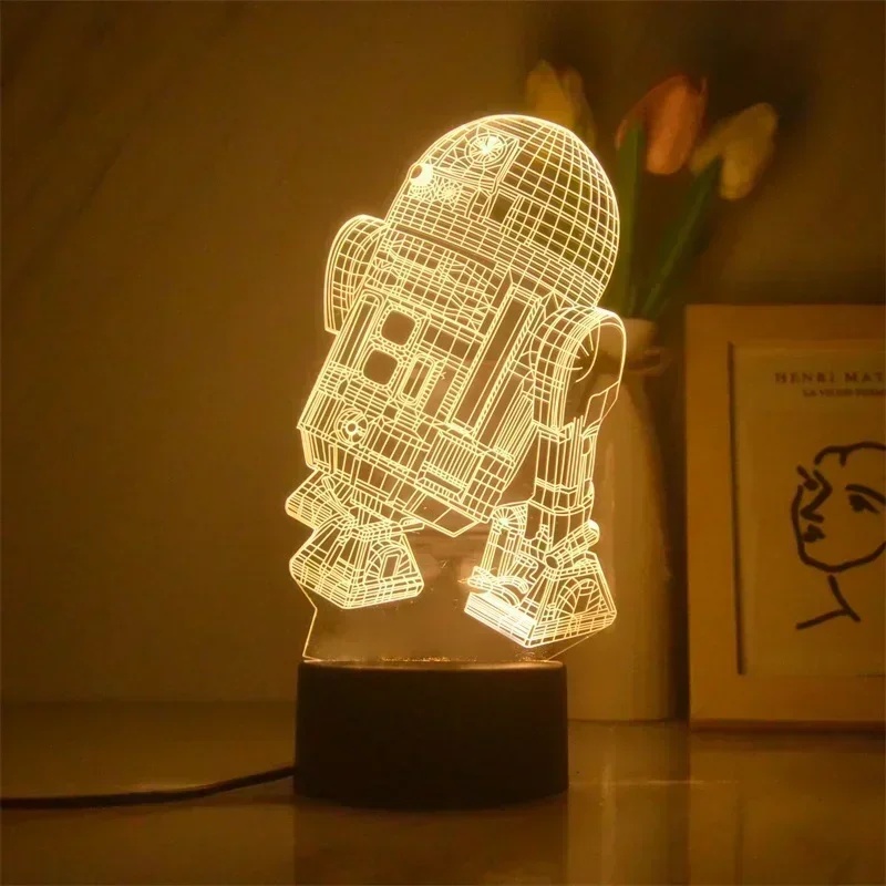 Lâmpada 3D de Anime Cartoon Yo - Baby Yoda Nursery avaliação e preço