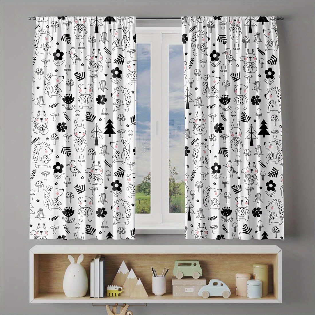 Cortinas de Berçário com Padrã - Baby Nursery Curtains avaliação e preço
