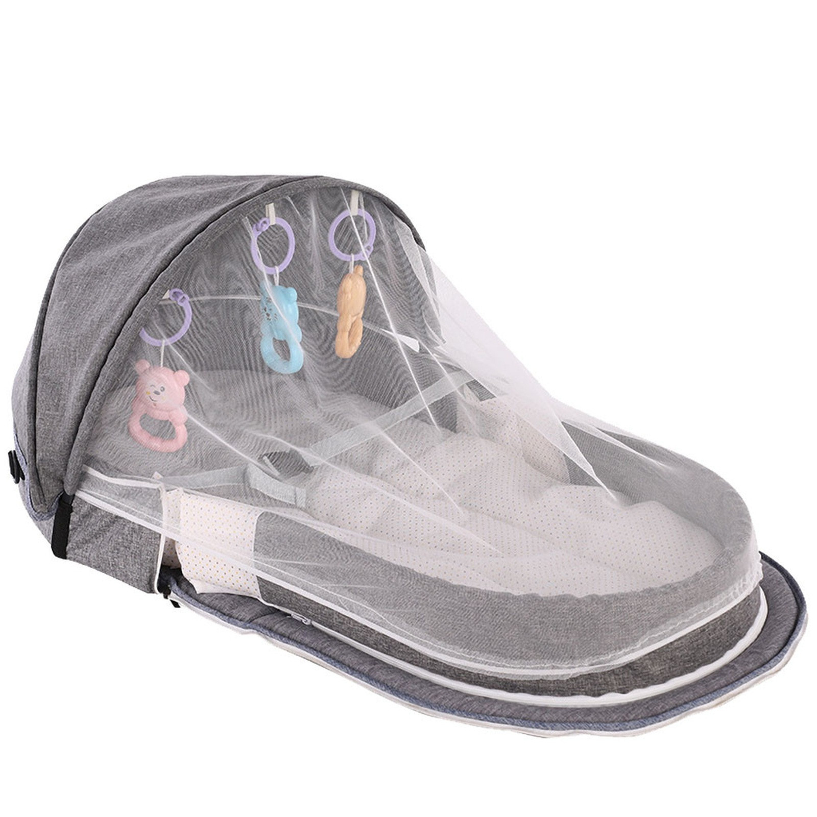 Berço dobrável portátil com re - Baby Nursery Items avaliação e preço