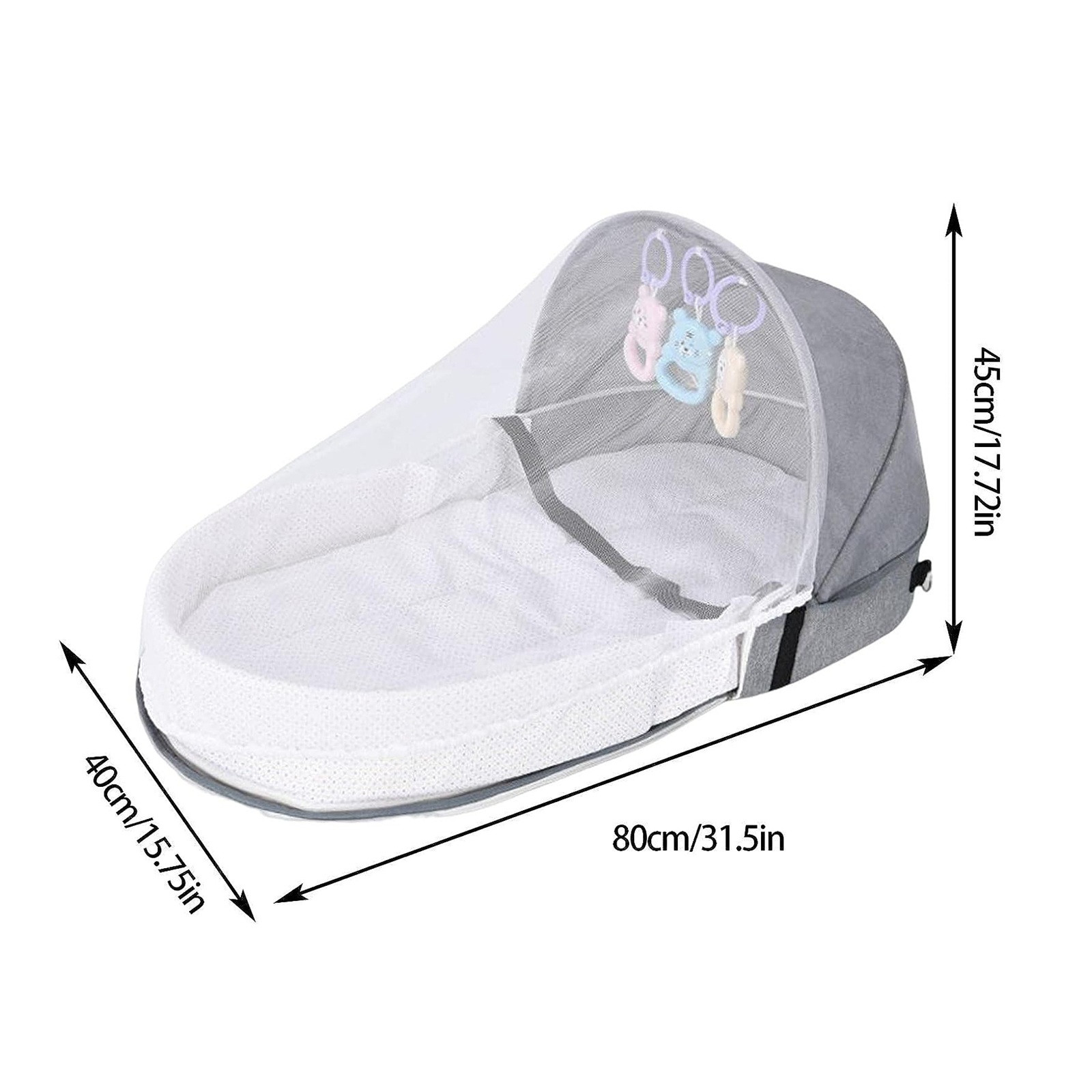 Berço dobrável portátil com re - Baby Nursery Items avaliação e preço