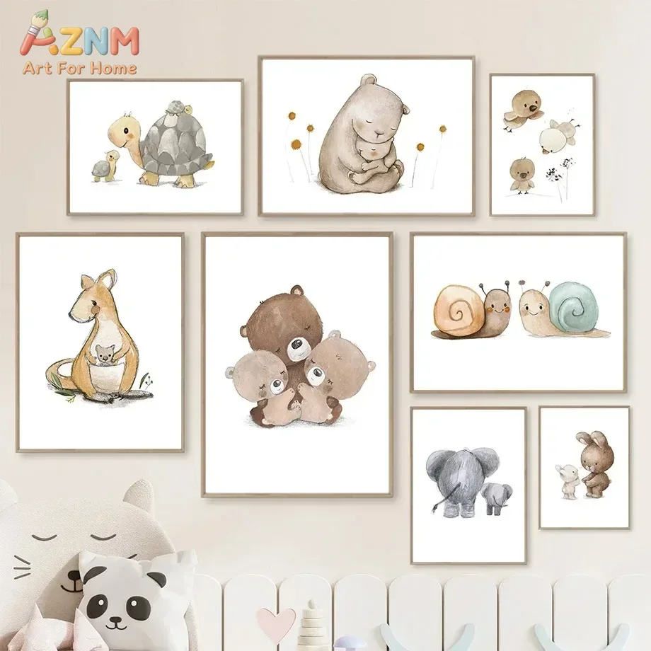 Arte de Parede em Tela com Ani - Baby Nursery Elephant avaliação e preço
