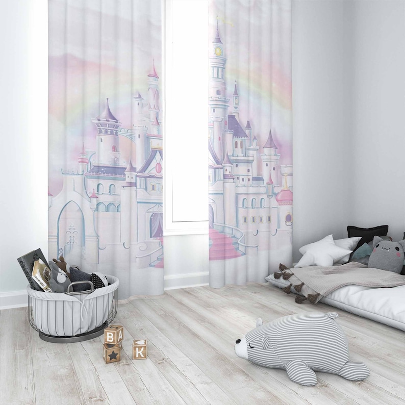 Princesa castelo berçário cort - Baby Nursery Curtains avaliação e preço