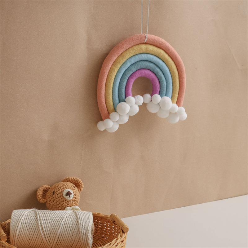 Nordic feltro tecido arco-íris - Baby Nursery Garland avaliação e preço