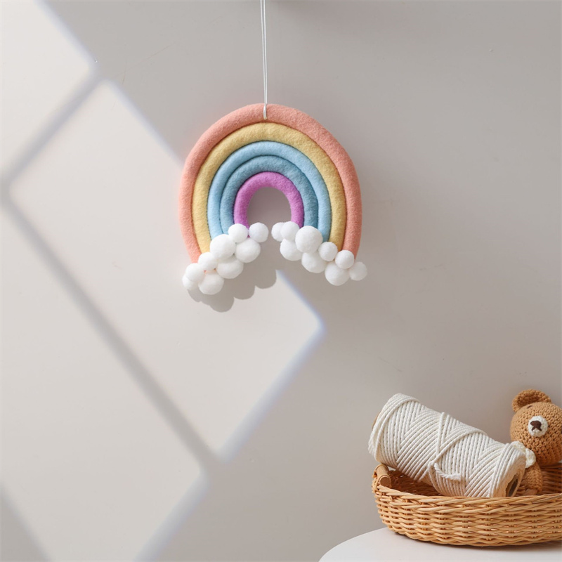 Nordic feltro tecido arco-íris - Baby Nursery Garland avaliação e preço