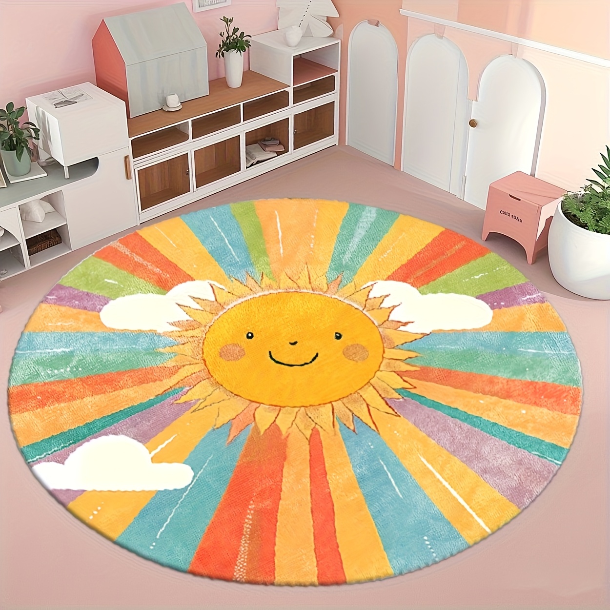 Tapete Redondo de Pelúcia Fofo - Baby Nursery Themes Boy avaliação e preço