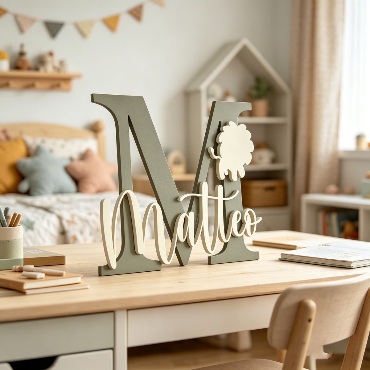 Placa de Nome de Leão Personal - Baby Nursery Decorations avaliação e preço