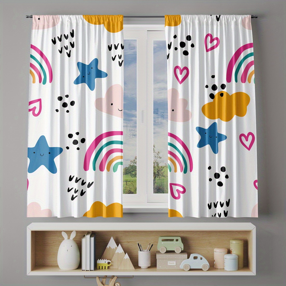 Cortina de Berçário com Estrel - Baby Nursery Curtains avaliação e preço