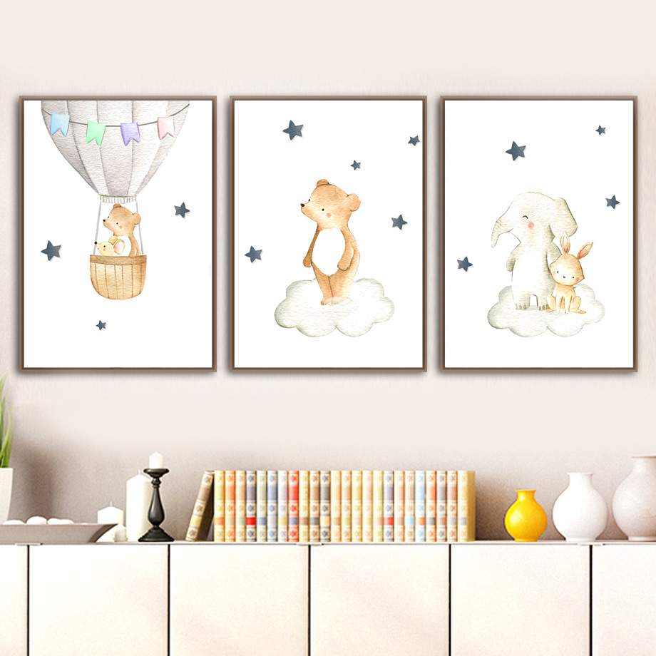 Elefante coelho urso balão lua - Baby Nursery Elephant avaliação e preço