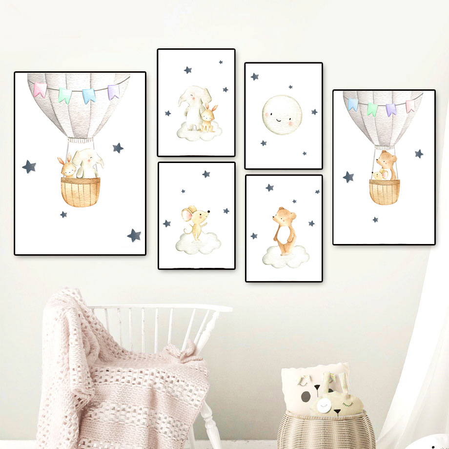 Elefante coelho urso balão lua - Baby Nursery Elephant avaliação e preço