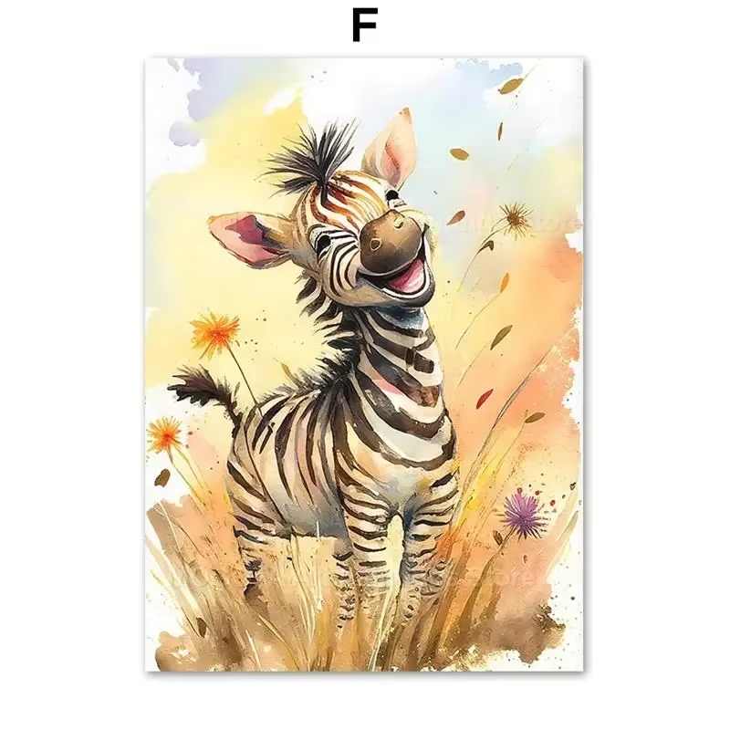 Arte de Parede em Aquarela com - Baby Nursery Animal Prints avaliação e preço