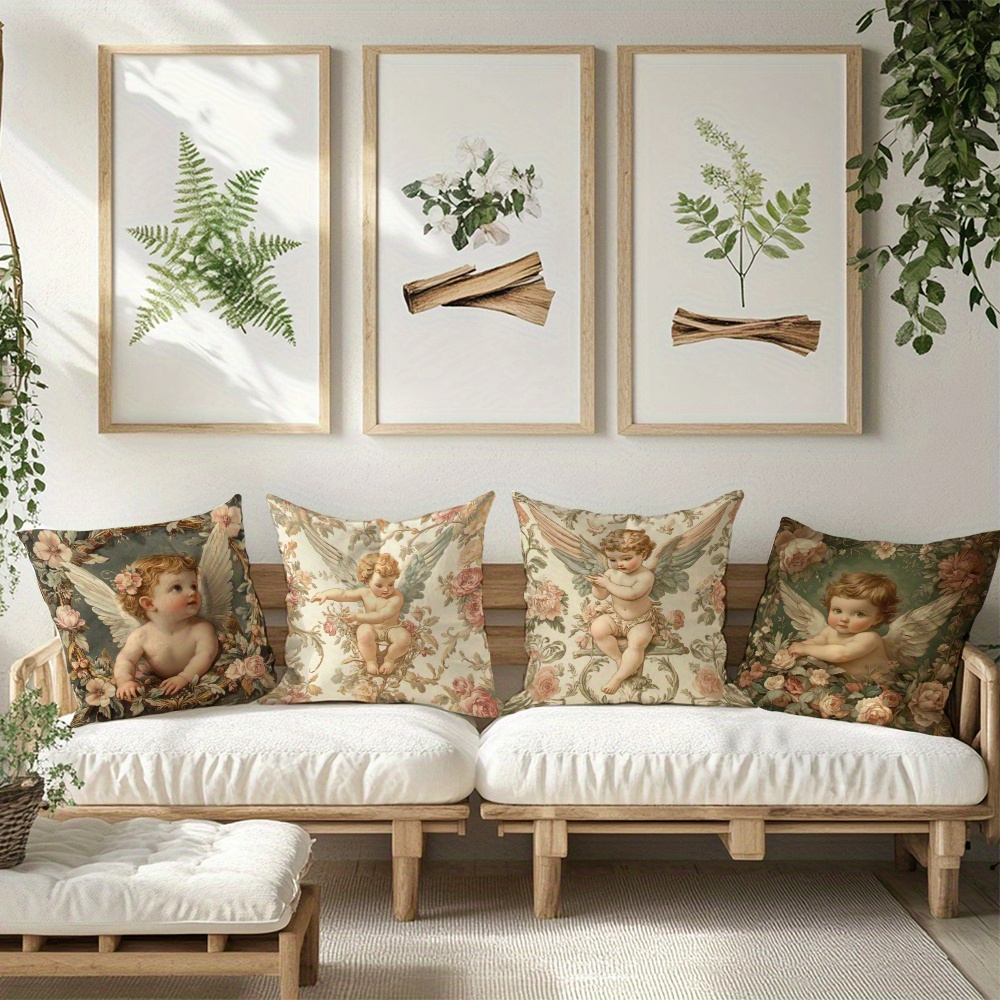 Conjunto de 4 Capas de Almofad - Baby Nursery Vintage Decor avaliação e preço