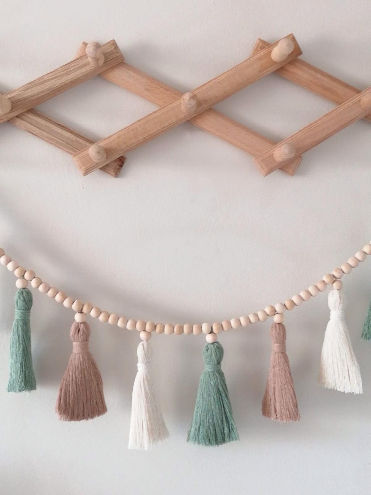 Borla Macrame Guirlanda, Boho  - Baby Nursery Garland avaliação e preço
